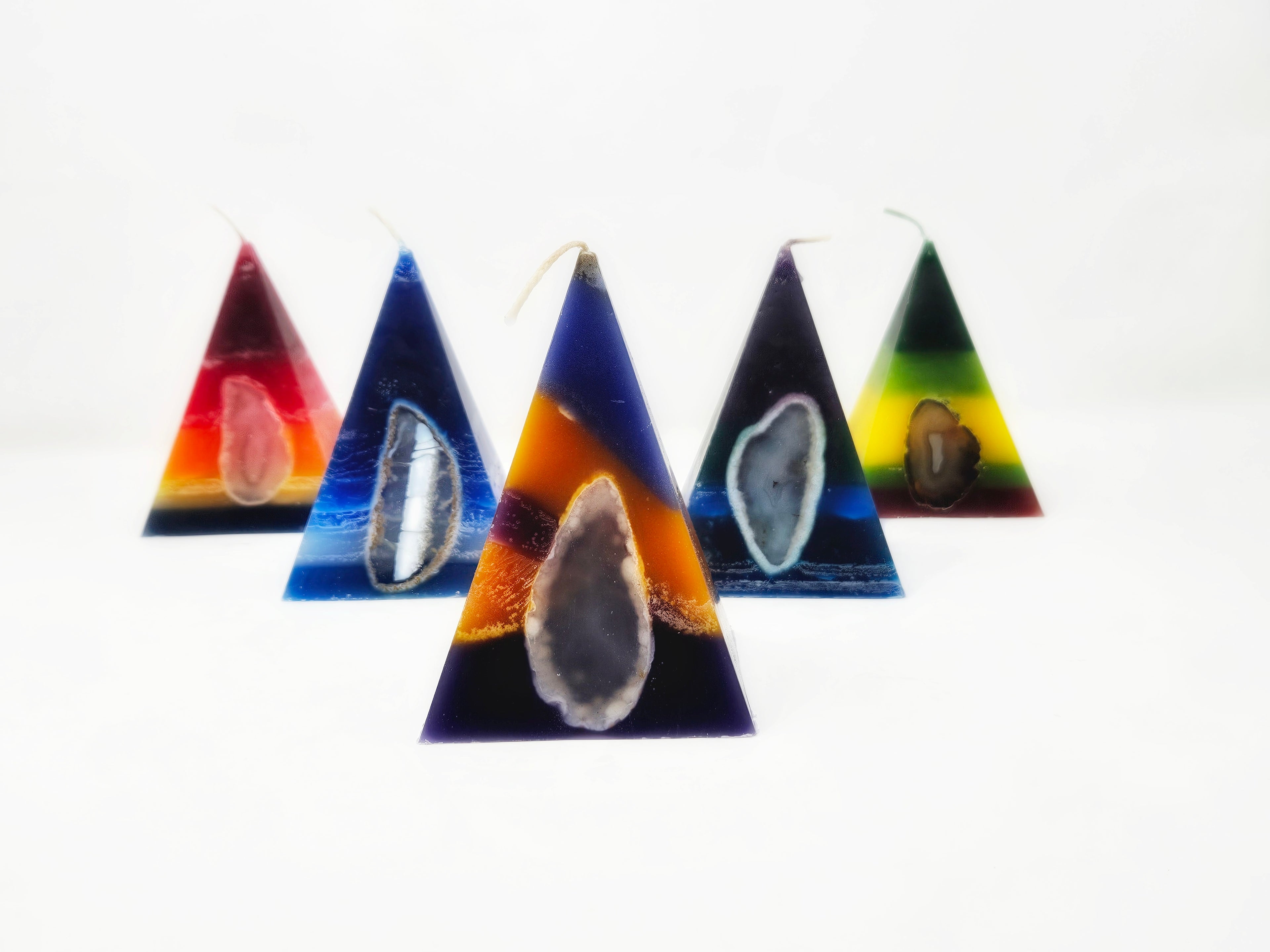 Fire Water Earth Air Aether Element Crystal Candles