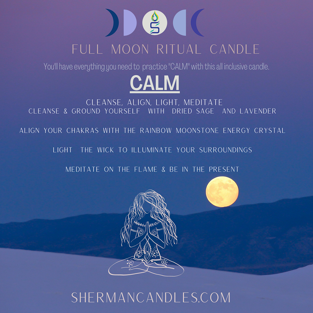 New Moon Black Obsidian Crystal Candle