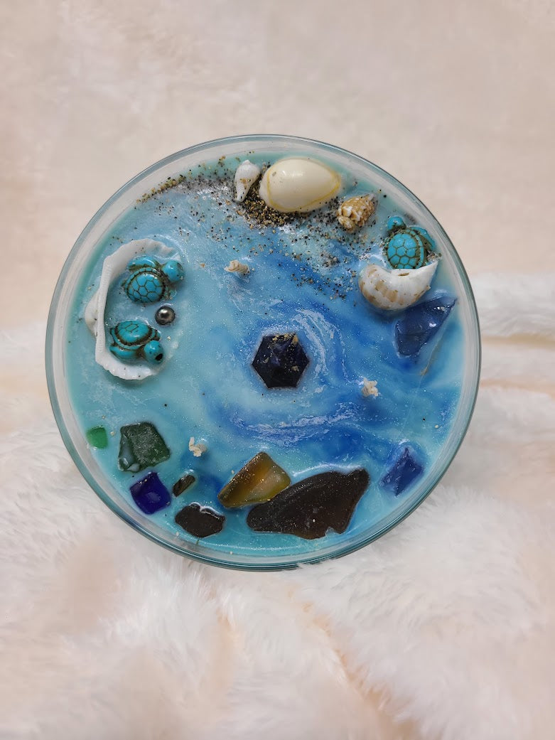 Hidden Crystal Ocean Candles