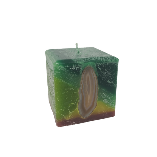 Earth Element Crystal Candle Cube (Taurus, Virgo, Capricorn)