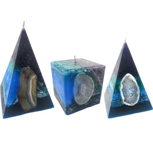 Water Element Crystal Candle Bundle (Cancer, Pisces, Scorpio)
